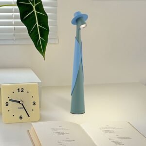 LED charging touch creative desk lamp, adjustable lighting for bedroom, study, living room decoration, birthday, Christmas perfect gift and other scenes - Blue-green