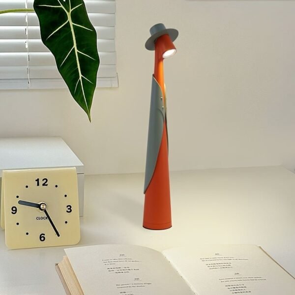 LED charging touch creative desk lamp, adjustable lighting for bedroom, study, living room decoration, birthday, Christmas perfect gift and other scenes - Orange Green