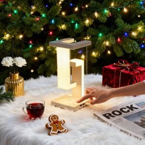 Muiltifunctional Rotatory Floating Lamp, Table Lamp Desk Lamp with Wireless Charging, Phone Charger, Bedside Lamp Nightstand Lamp with Changeable Colorful Night Lights Atmosphere Lights, Home Decor Lights, Party Decor Lights