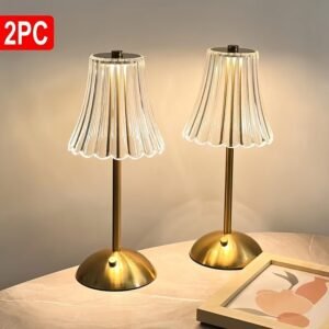 Retro Crystal LED Table Lamp Available in 1 Or 2pcs, with Adjustable Three-Color Lighting And USB Charging - Suitable for Bedroom Ambiance, Living Room, Office, Reading, And Relaxation. It Serves As a Table Lamp, Floor Lamp