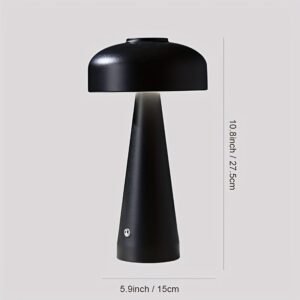 Frosted modern metal desk lamp, LED three-color touchless dimming, four colors available, suitable for adjusting the environment and atmosphere in different scenes - Black
