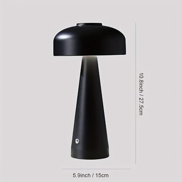 Frosted modern metal desk lamp, LED three-color touchless dimming, four colors available, suitable for adjusting the environment and atmosphere in different scenes - Black